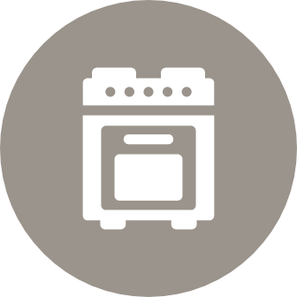 Cook on your five-burner stainless steel gas range
